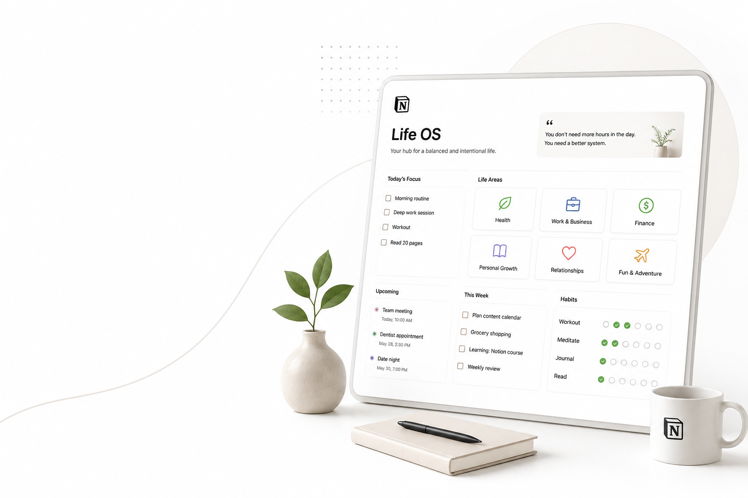 Personal Life OS Hero Image